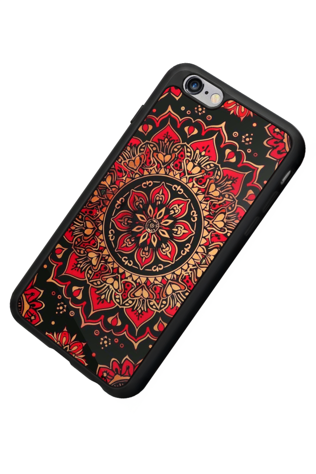 iPhone 6s Plus Uyumlu Mandala Tasarımlı Glossy Premium Kılıf