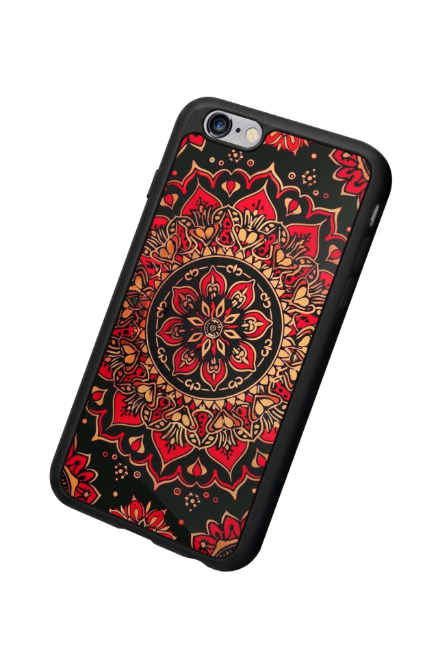 iPhone 6s Plus Uyumlu Mandala Tasarımlı Glossy Premium Kılıf