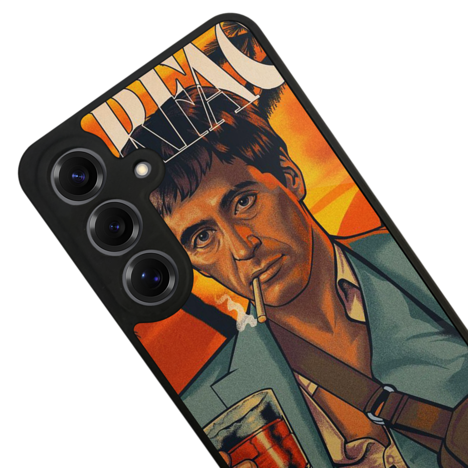 Samsung Galaxy S25 Uyumlu Scarface Tasarımlı Glossy Premium Kılıf