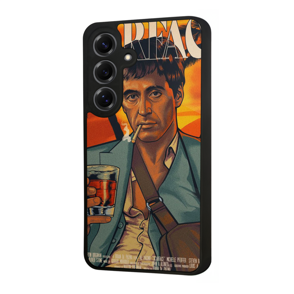 Samsung Galaxy S25 Uyumlu Scarface Tasarımlı Glossy Premium Kılıf