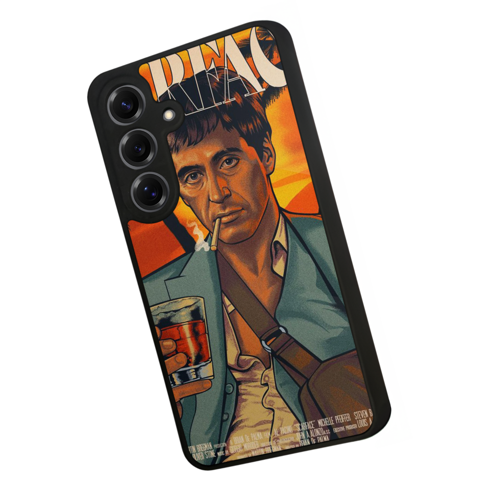 Samsung Galaxy S25 Uyumlu Scarface Tasarımlı Glossy Premium Kılıf