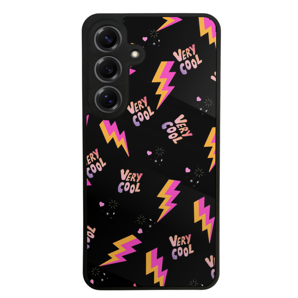 Samsung Galaxy S25 Uyumlu Simsek Tasarımlı Glossy Premium Kılıf