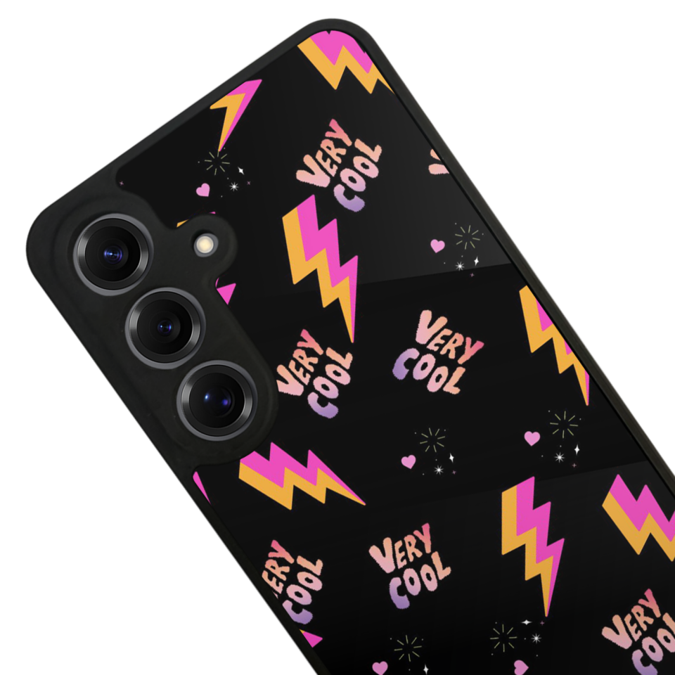 Samsung Galaxy S25 Uyumlu Simsek Tasarımlı Glossy Premium Kılıf
