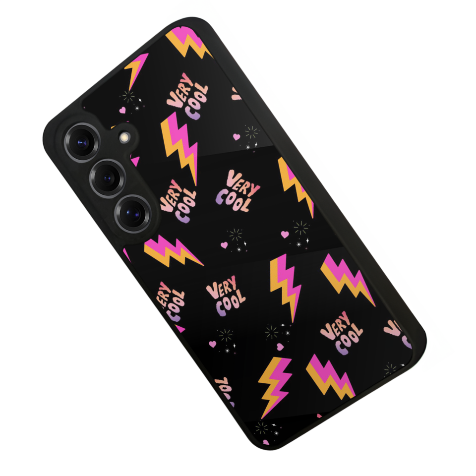 Samsung Galaxy S25 Uyumlu Simsek Tasarımlı Glossy Premium Kılıf