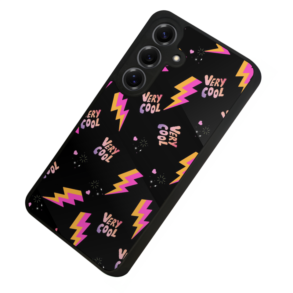 Samsung Galaxy S25 Uyumlu Simsek Tasarımlı Glossy Premium Kılıf