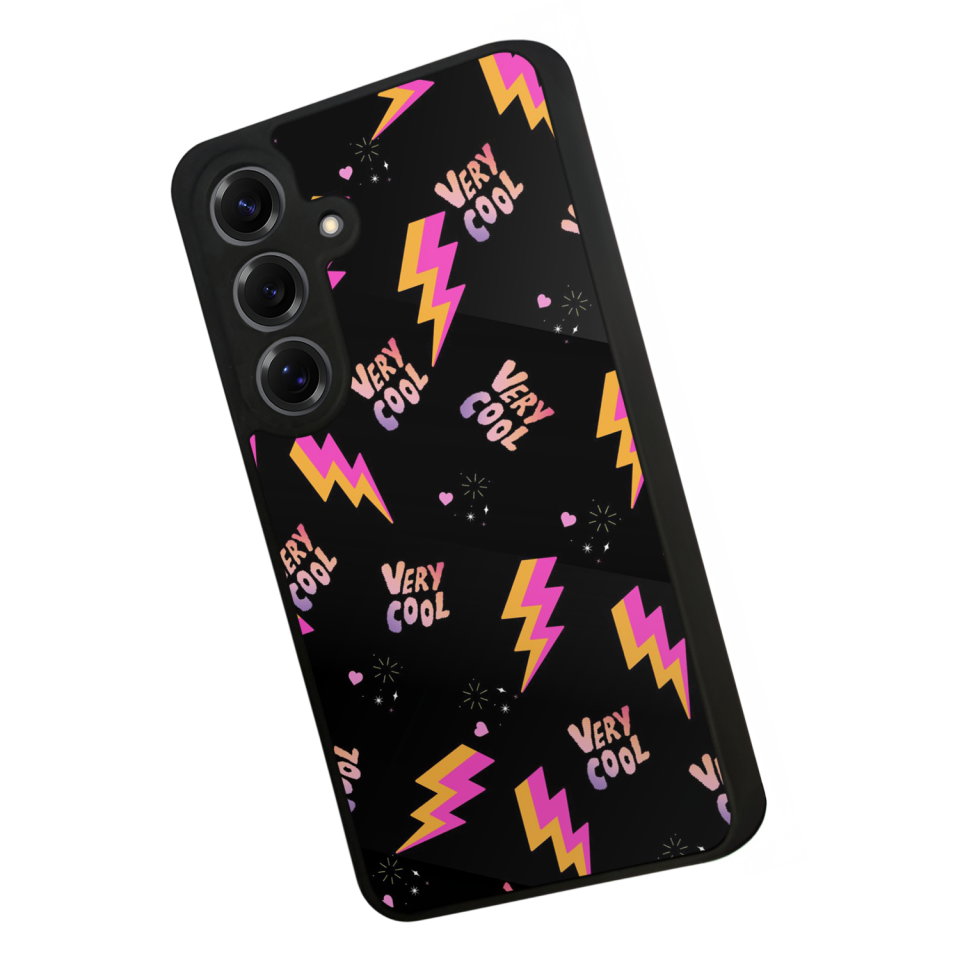 Samsung Galaxy S25 Uyumlu Simsek Tasarımlı Glossy Premium Kılıf