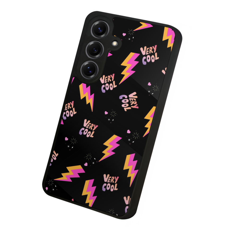 Samsung Galaxy S25 Uyumlu Simsek Tasarımlı Glossy Premium Kılıf