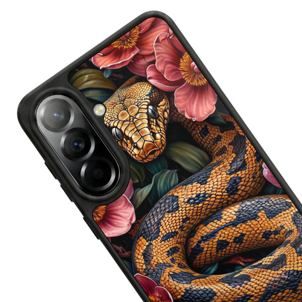 Samsung Galaxy A37 Uyumlu Yılan Tasarımlı Glossy Premium Kılıf