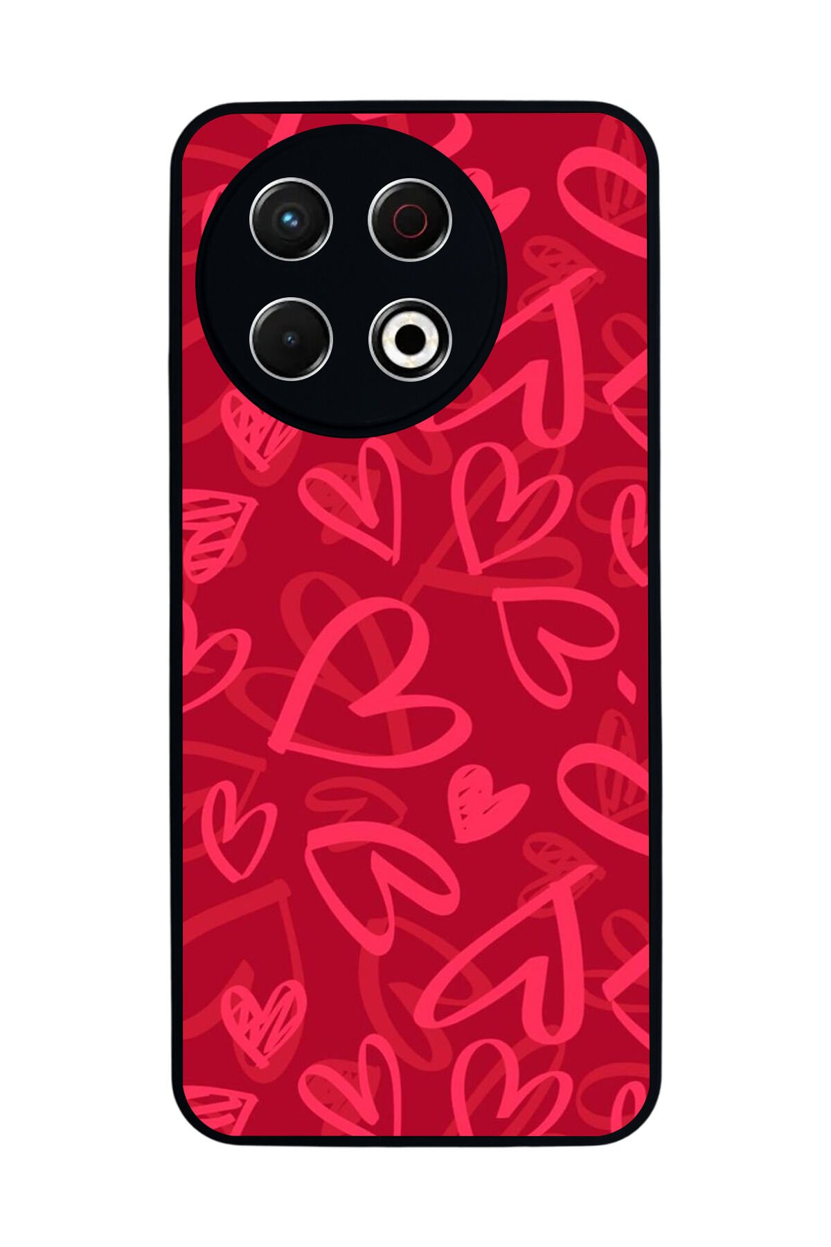 Tecno Spark 30 Pro Uyumlu Kalp Love Tasarımlı Glossy Premium Kılıf