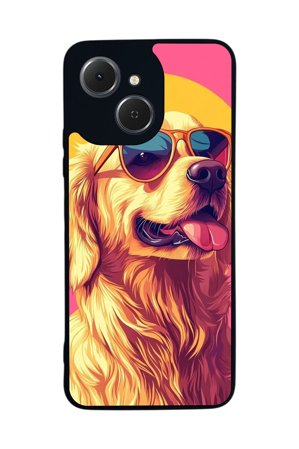 Tecno Spark 40C Uyumlu Golden Kopek Tasarımlı Glossy Premium Kılıf