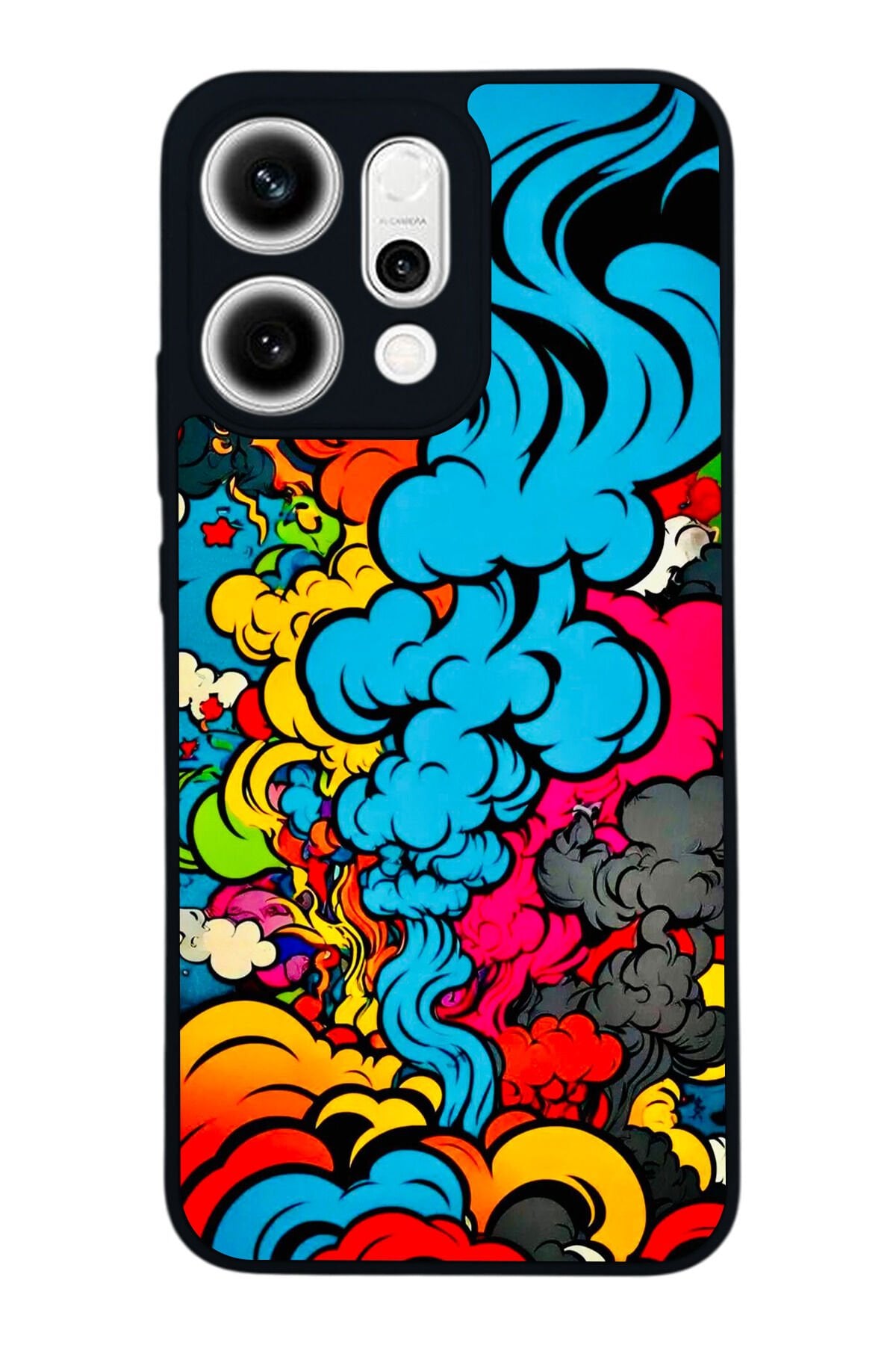 Oppo Reno 14 Uyumlu Abstract Tasarımlı Glossy Premium Kılıf