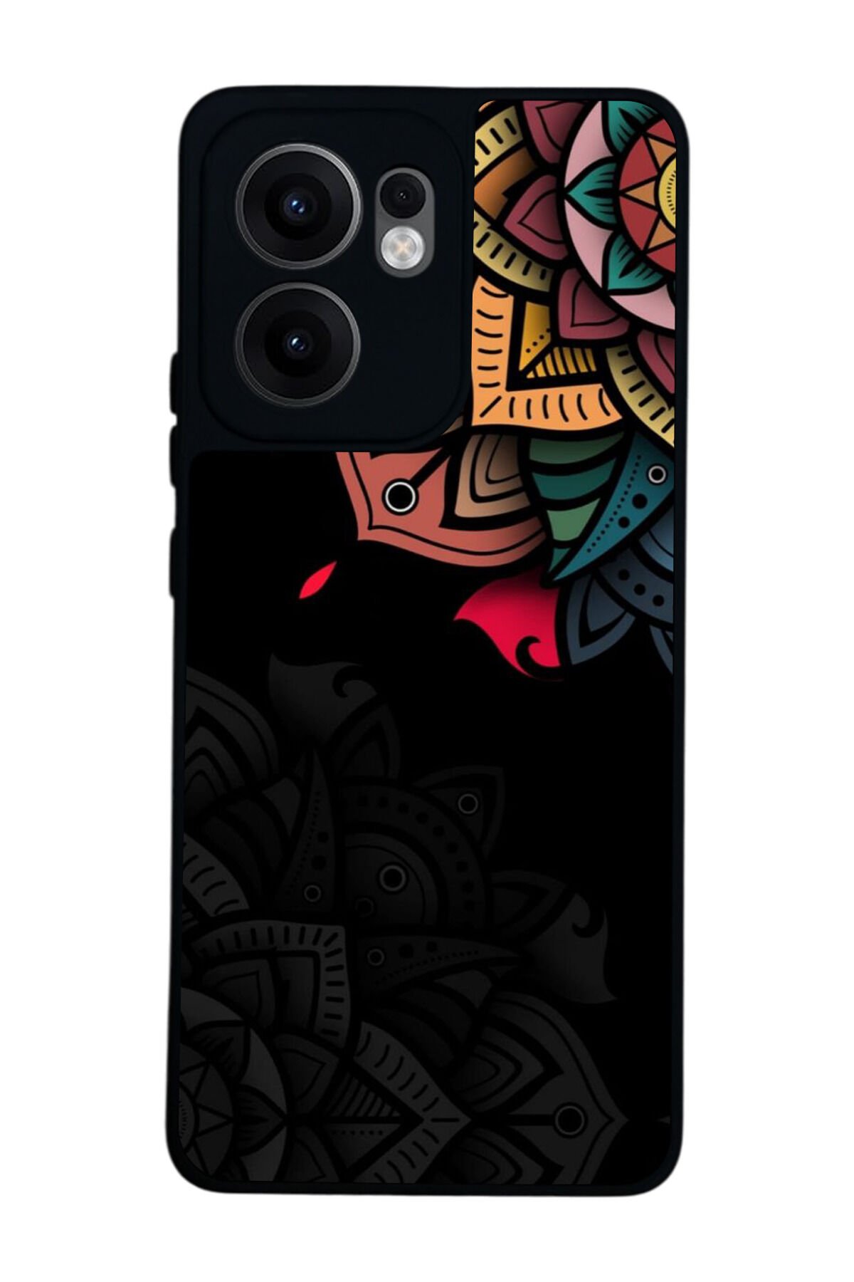 Oppo Reno 13F Uyumlu Mandala Tasarımlı Glossy Premium Kılıf