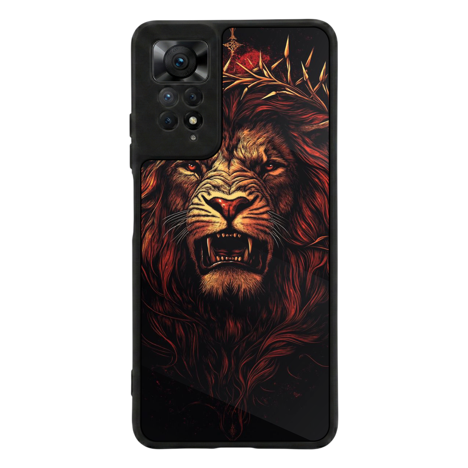 Xiaomi Redmi Note 12 Pro Uyumlu Aslan Tasarımlı Glossy Premium Kılıf