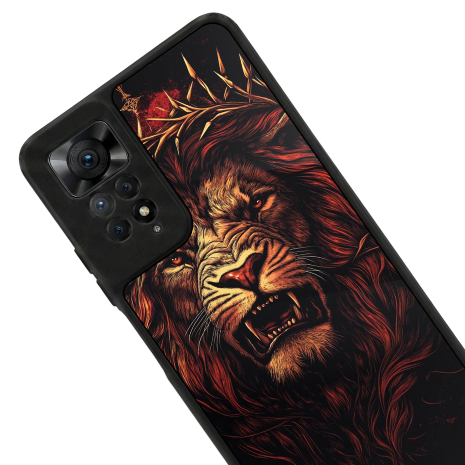 Xiaomi Redmi Note 12 Pro Uyumlu Aslan Tasarımlı Glossy Premium Kılıf