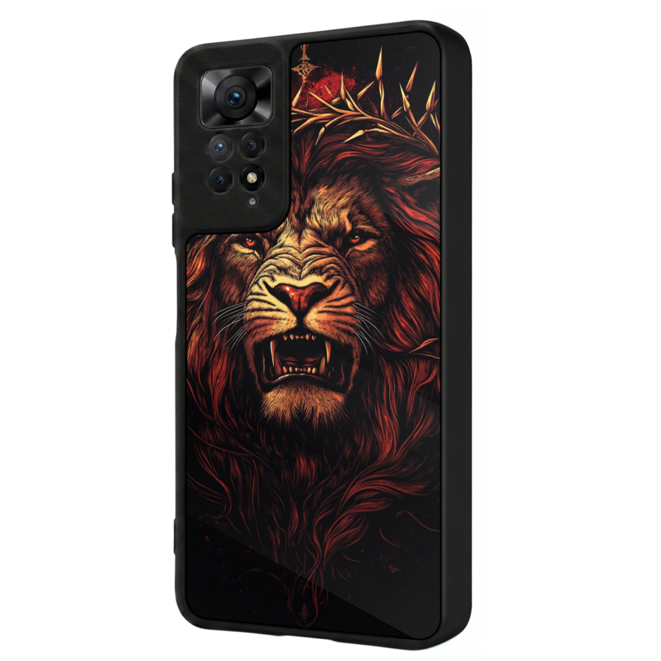 Xiaomi Redmi Note 12 Pro Uyumlu Aslan Tasarımlı Glossy Premium Kılıf