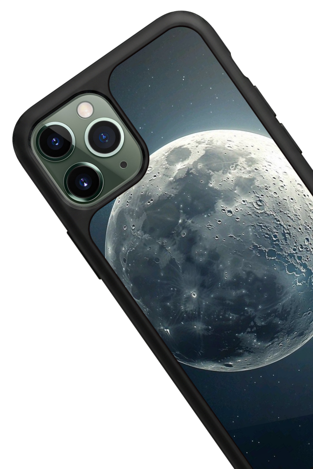 iPhone 11 Pro Max Uyumlu Ay Tasarımlı Glossy Premium Kılıf