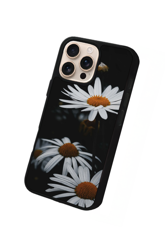 iPhone 15 Pro Max Uyumlu Cicek Tasarımlı Glossy Premium Kılıf