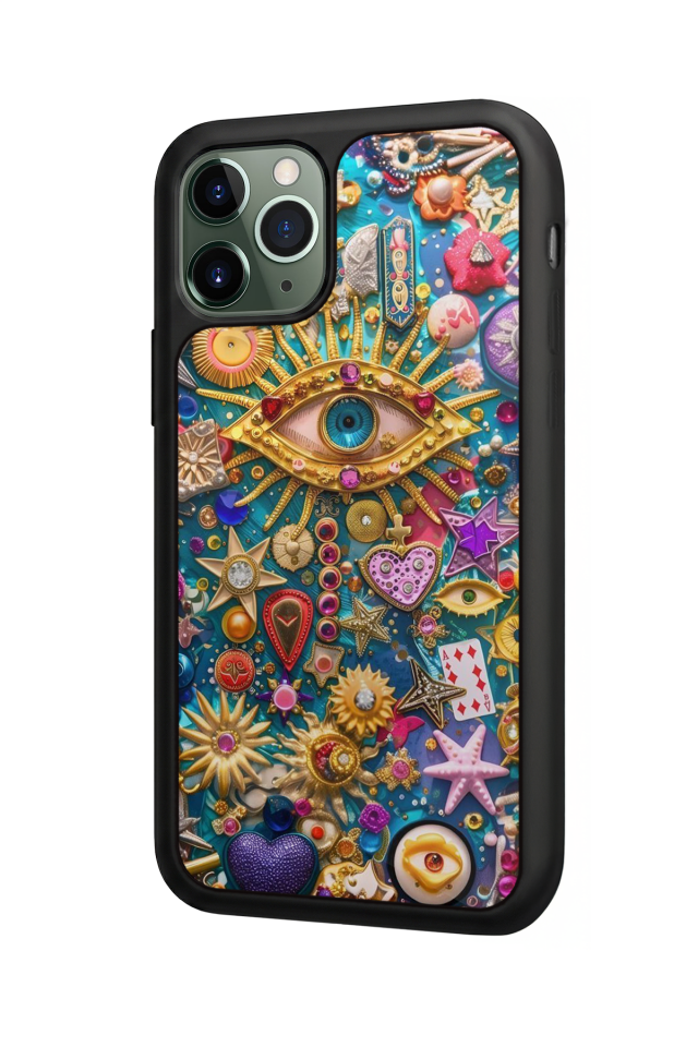 iPhone 11 Pro Max Uyumlu Göz Tasarımlı Glossy Premium Kılıf