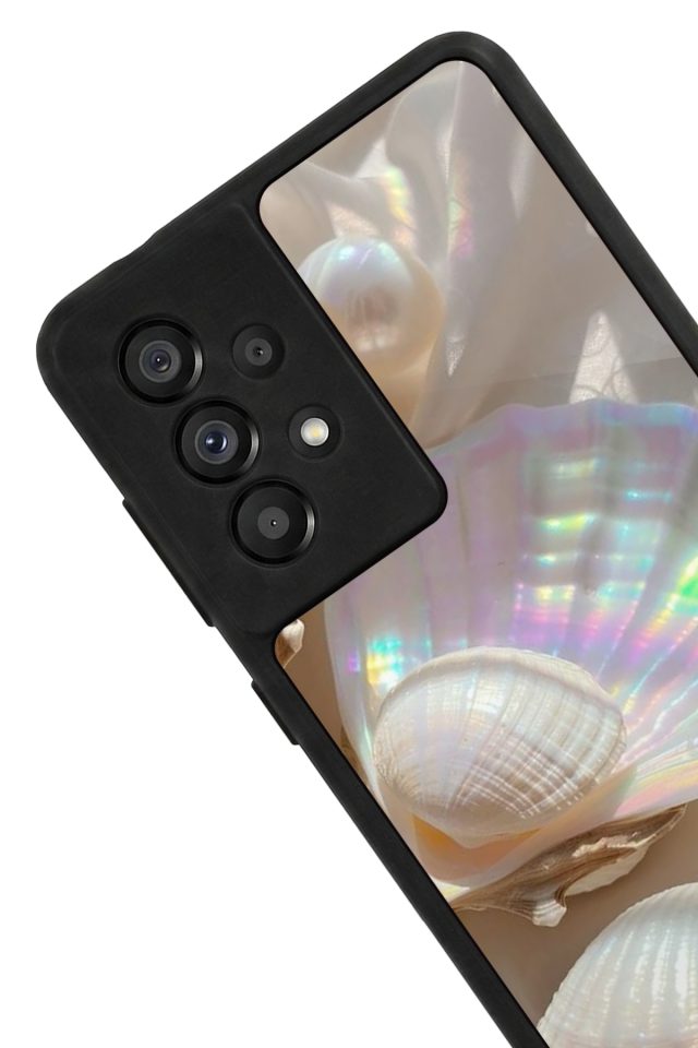 Samsung Galaxy A73 Uyumlu  İnci Tasarımlı Glossy Premium Kılıf