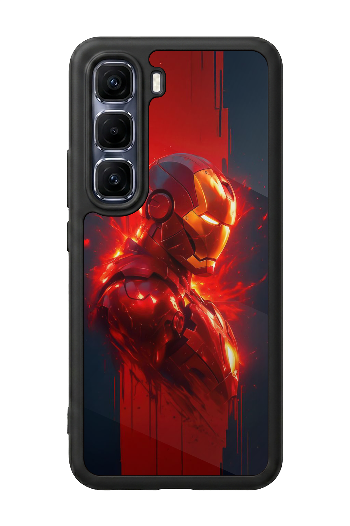 Infinix Hot 60 Pro Plus Uyumlu  Iron Man ( Demir Adam ) Tasarımlı Glossy Premium Kılıf