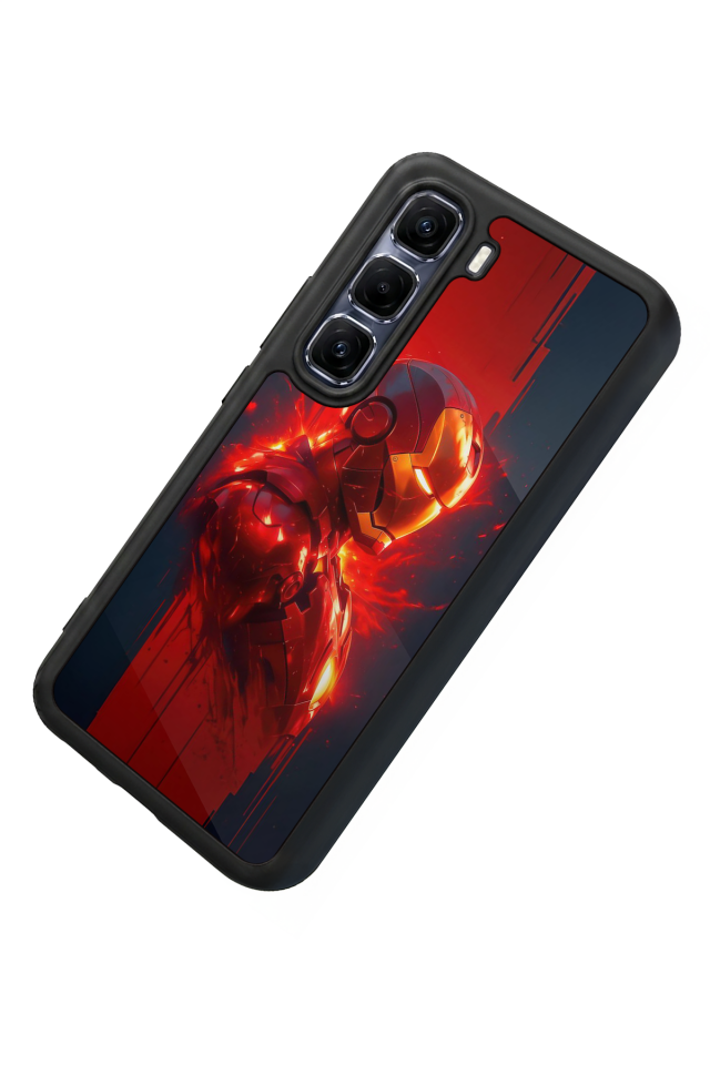Infinix Hot 60 Pro Plus Uyumlu  Iron Man ( Demir Adam ) Tasarımlı Glossy Premium Kılıf