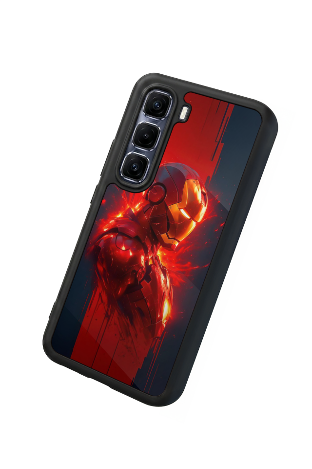 Infinix Hot 60 Pro Plus Uyumlu  Iron Man ( Demir Adam ) Tasarımlı Glossy Premium Kılıf