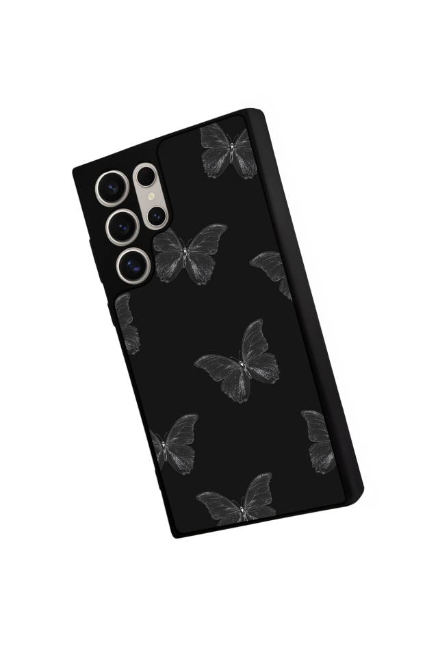 Samsung Galaxy S23 Ultra Uyumlu Kelebek Tasarımlı Glossy Premium Kılıf