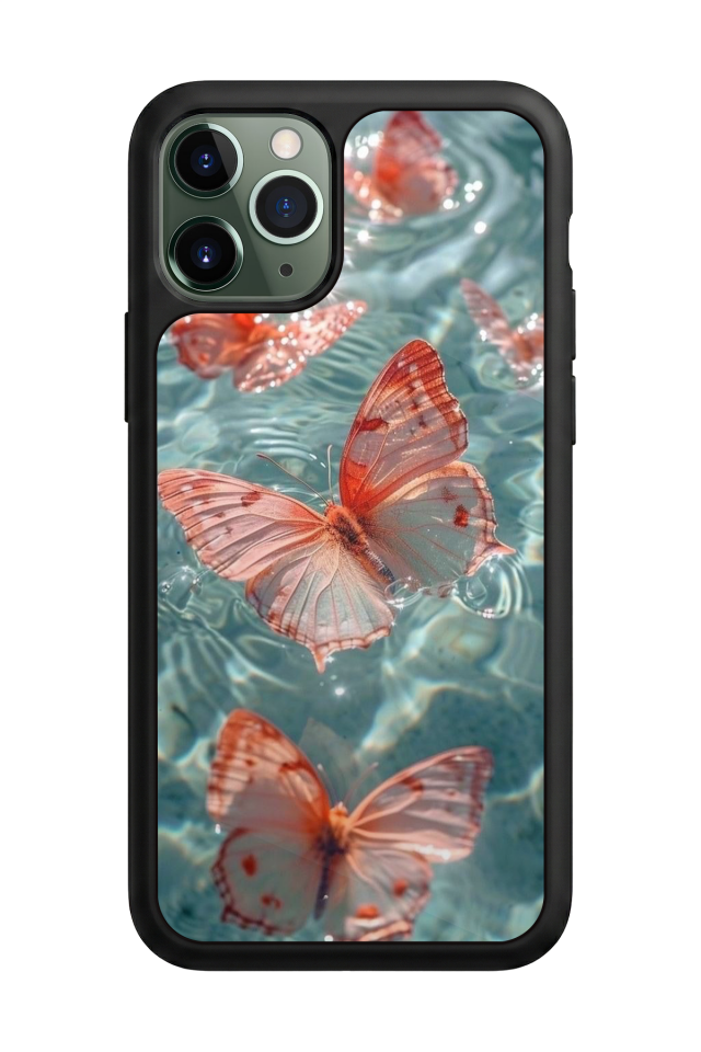 iPhone 11 Pro Uyumlu Kelebek Tasarımlı Glossy Premium Kılıf