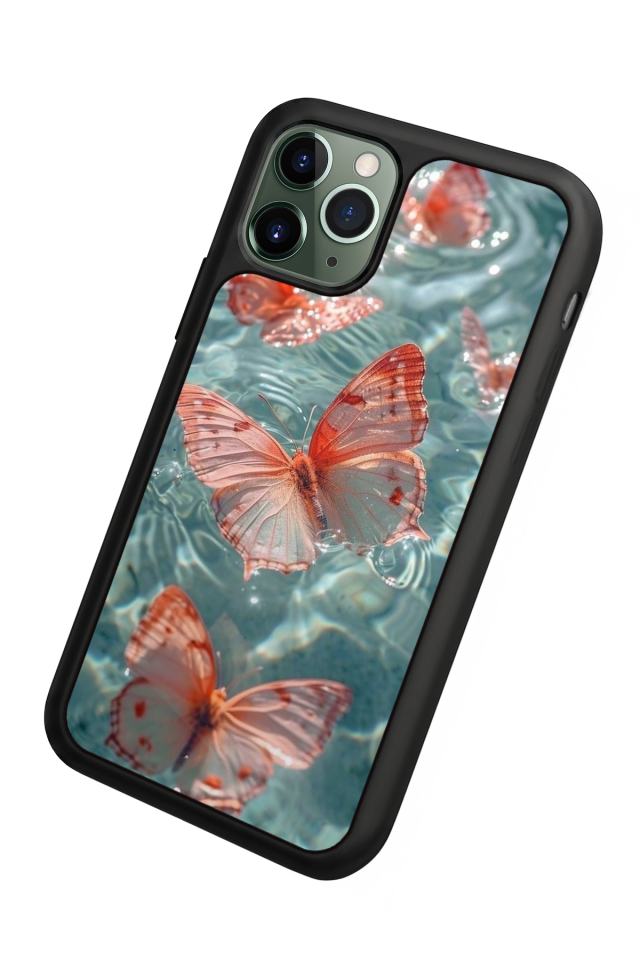 iPhone 11 Pro Uyumlu Kelebek Tasarımlı Glossy Premium Kılıf