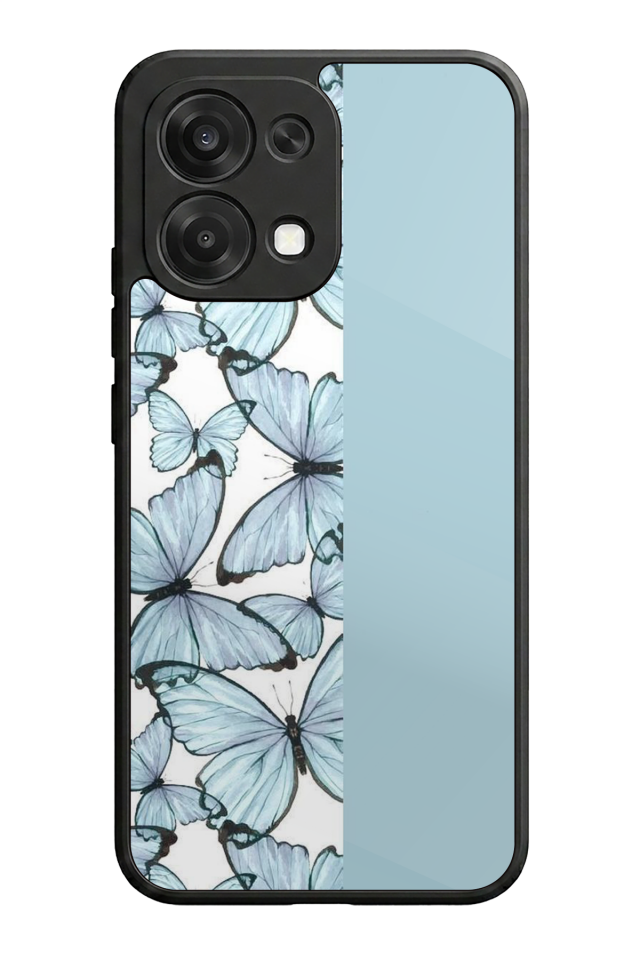 Oppo A6 Pro Uyumlu Kelebek Tasarımlı Glossy Premium Kılıf