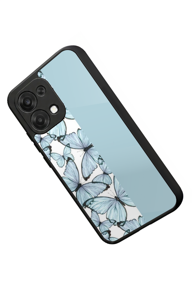 Oppo A6 Pro Uyumlu Kelebek Tasarımlı Glossy Premium Kılıf