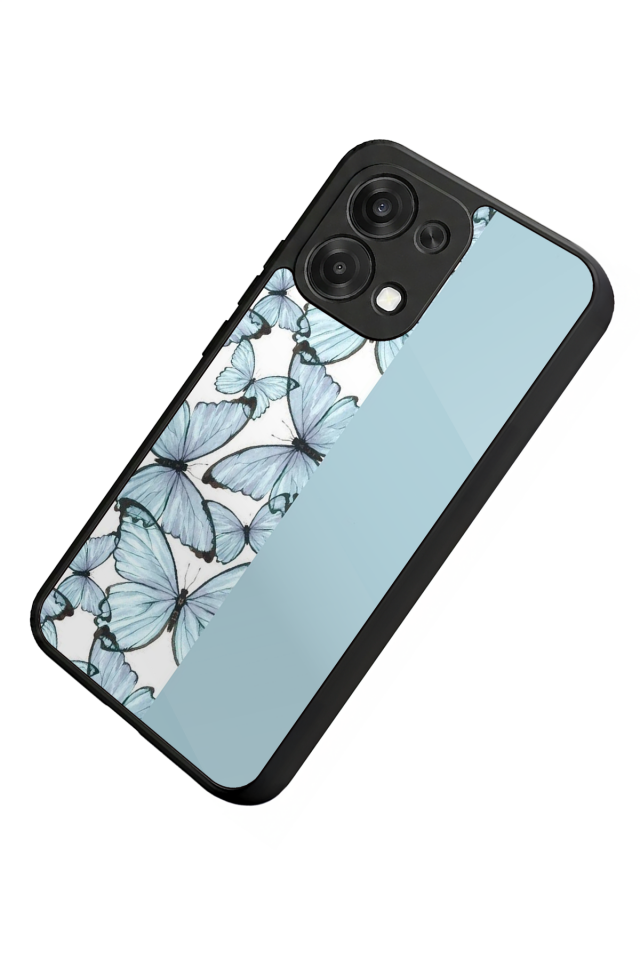 Oppo A6 Pro Uyumlu Kelebek Tasarımlı Glossy Premium Kılıf