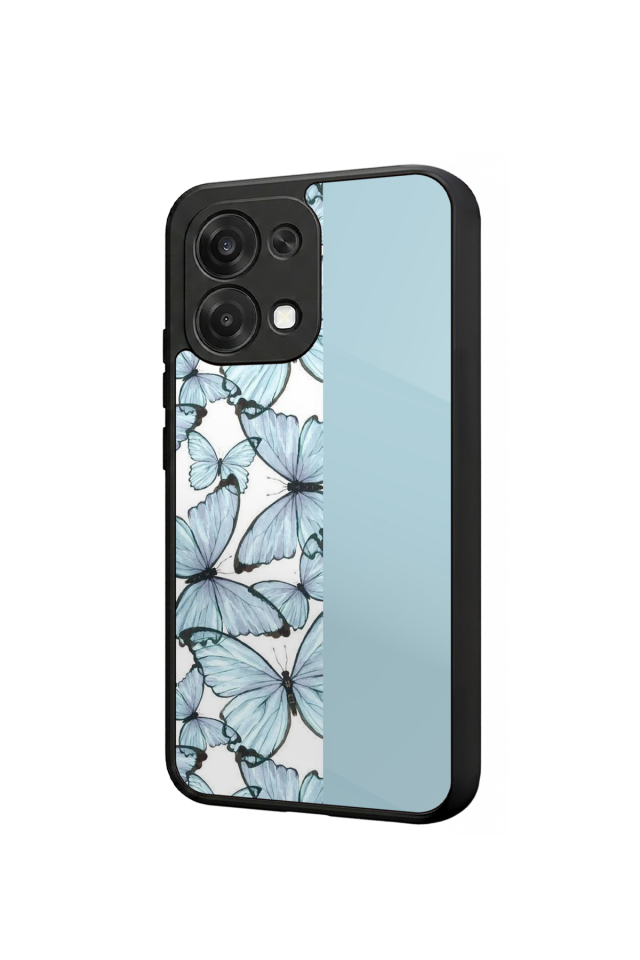 Oppo A6 Pro Uyumlu Kelebek Tasarımlı Glossy Premium Kılıf
