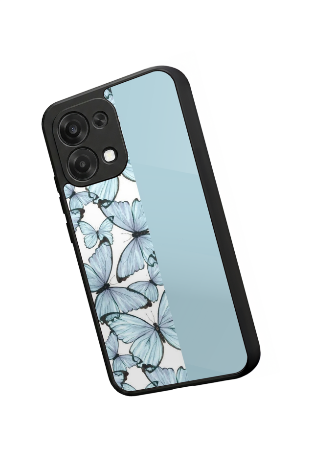Oppo A6 Pro Uyumlu Kelebek Tasarımlı Glossy Premium Kılıf