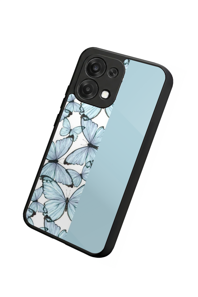 Oppo A6 Pro Uyumlu Kelebek Tasarımlı Glossy Premium Kılıf
