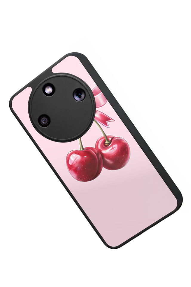 Honor Magic 8 Lite Uyumlu Kiraz Tasarımlı Glossy Premium Kılıf