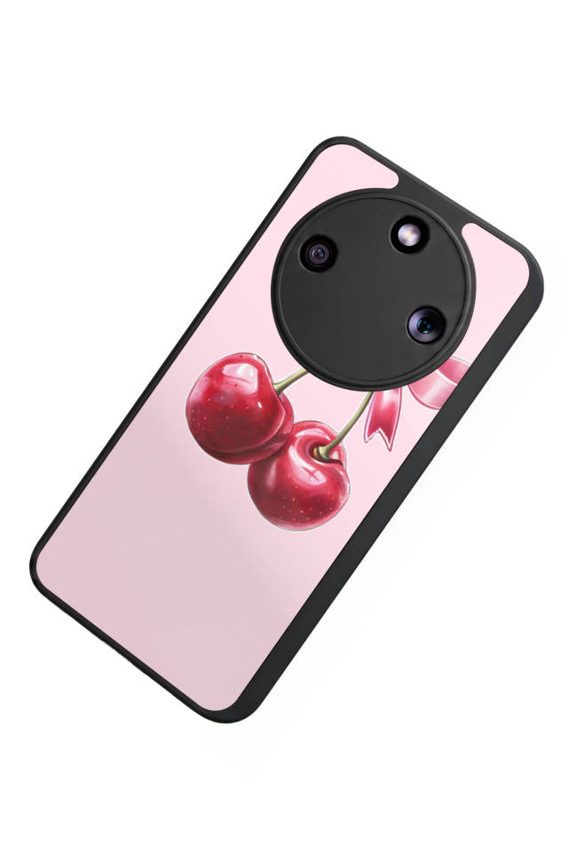 Honor Magic 8 Lite Uyumlu Kiraz Tasarımlı Glossy Premium Kılıf