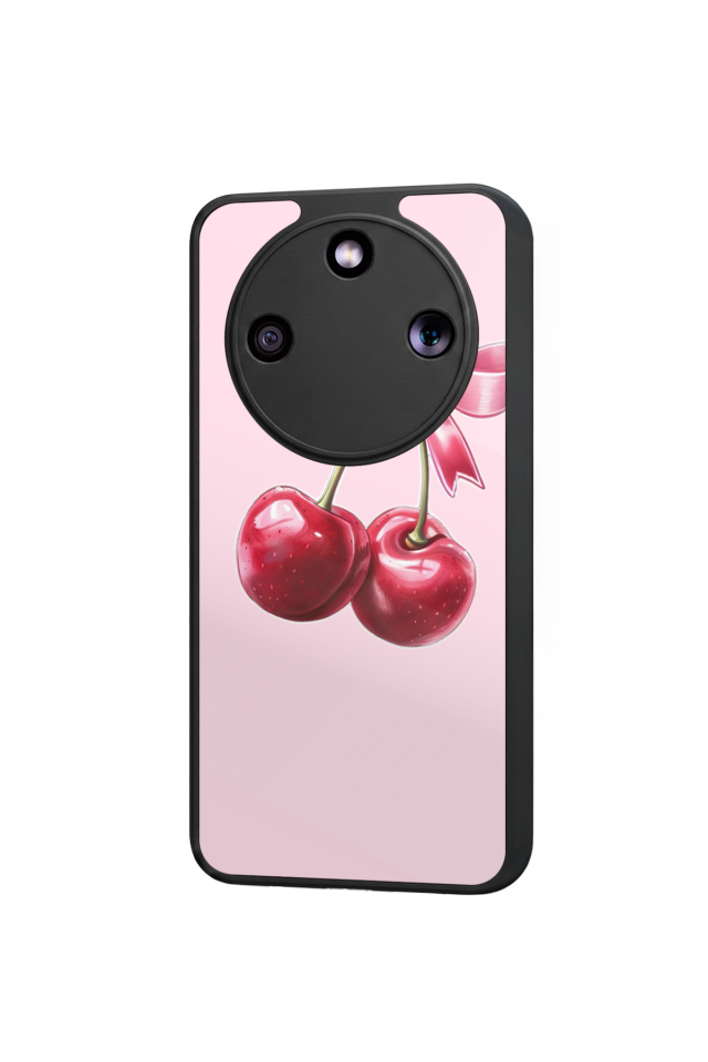 Honor Magic 8 Lite Uyumlu Kiraz Tasarımlı Glossy Premium Kılıf