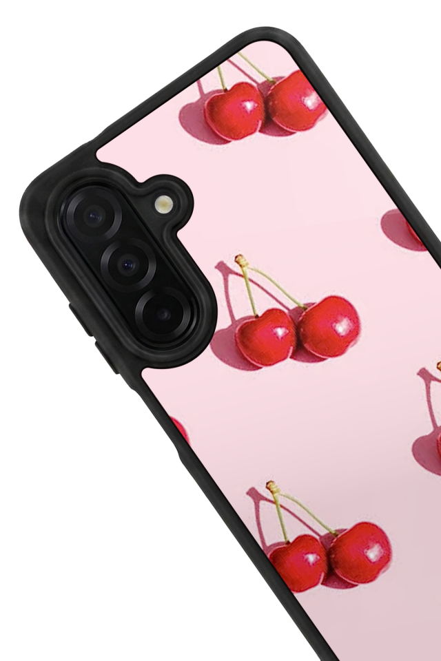 Samsung Galaxy A36 Uyumlu Kiraz Tasarımlı Glossy Premium Kılıf