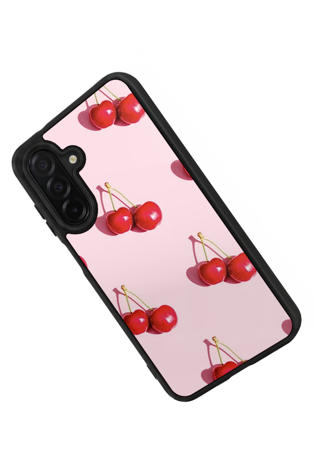 Samsung Galaxy A36 Uyumlu Kiraz Tasarımlı Glossy Premium Kılıf