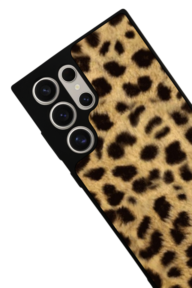 Samsung Galaxy S22 Ultra Uyumlu Leopar Tasarımlı Glossy Premium Kılıf
