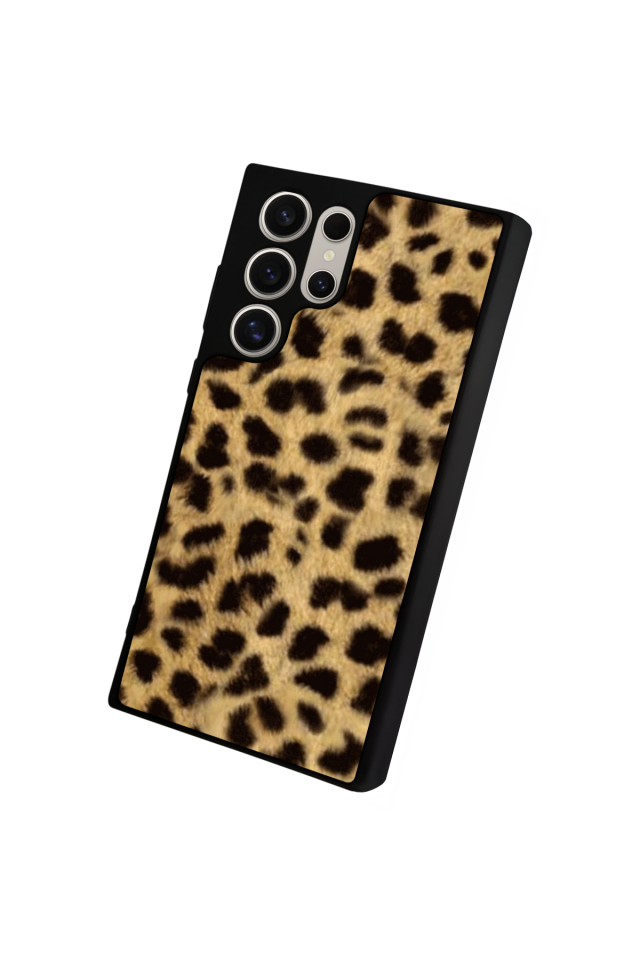 Samsung Galaxy S22 Ultra Uyumlu Leopar Tasarımlı Glossy Premium Kılıf