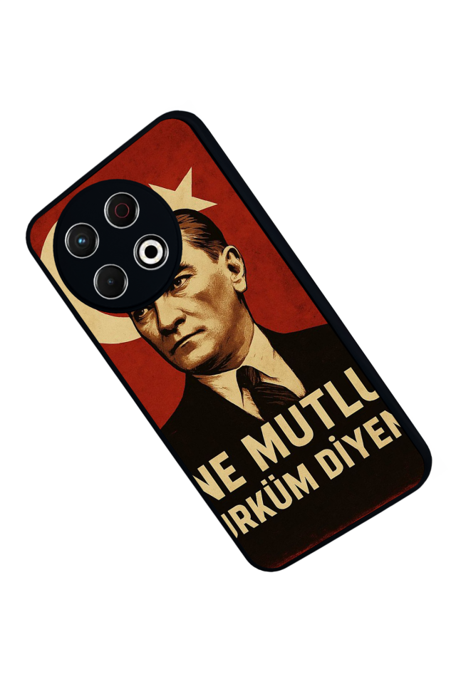 Tecno Spark 30 Pro Uyumlu  Mustafa Kemal Ataturk Tasarımlı Glossy Premium Kılıf