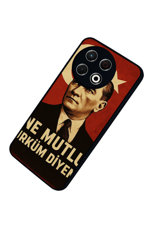 Tecno Spark 30 Pro Uyumlu  Mustafa Kemal Ataturk Tasarımlı Glossy Premium Kılıf