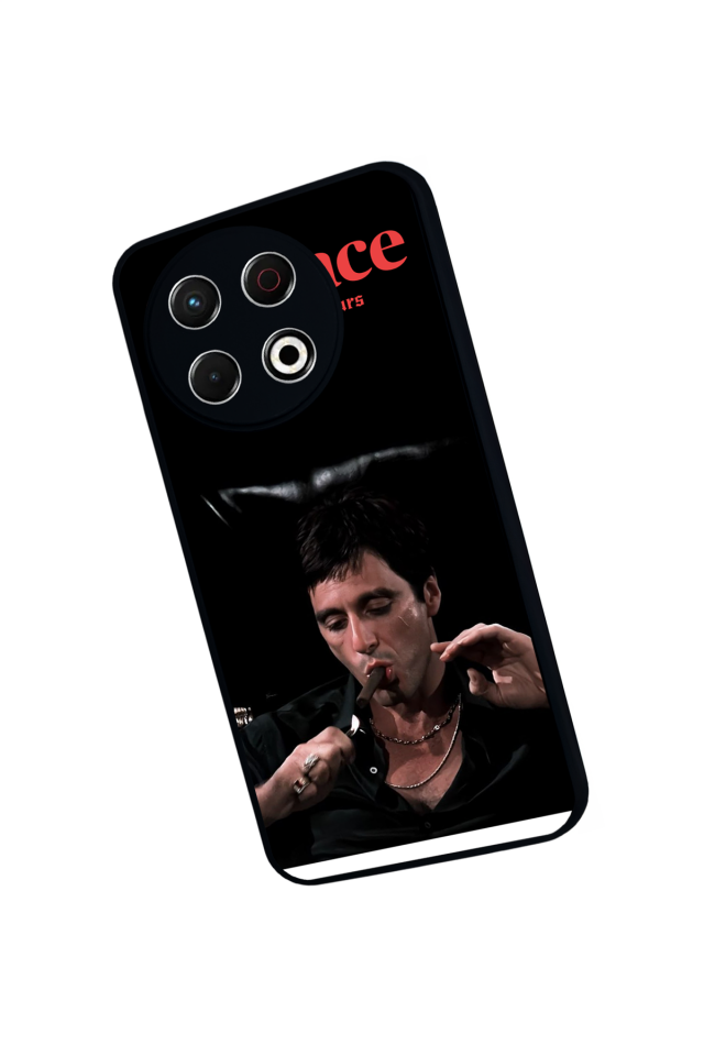 Tecno Spark 30 Pro Uyumlu Scarface Tasarımlı Glossy Premium Kılıf