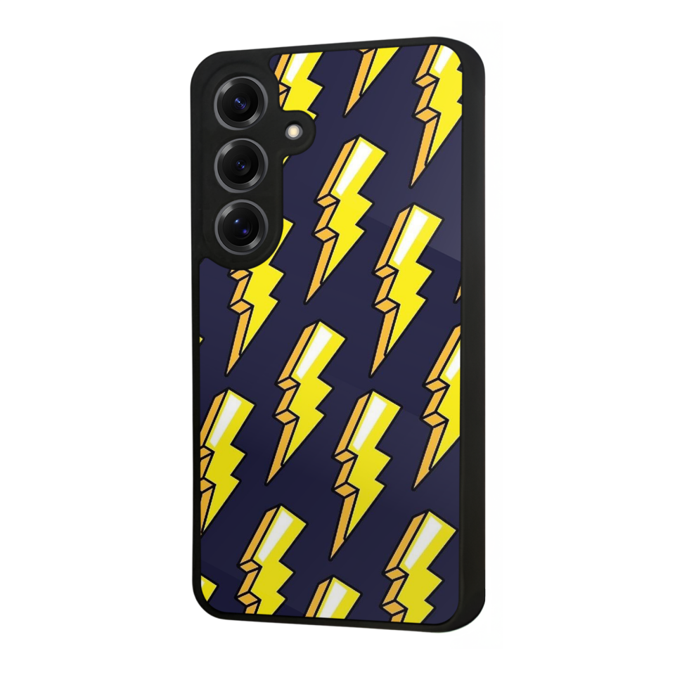 Samsung Galaxy S25 Uyumlu Simsek Tasarımlı Glossy Premium Kılıf