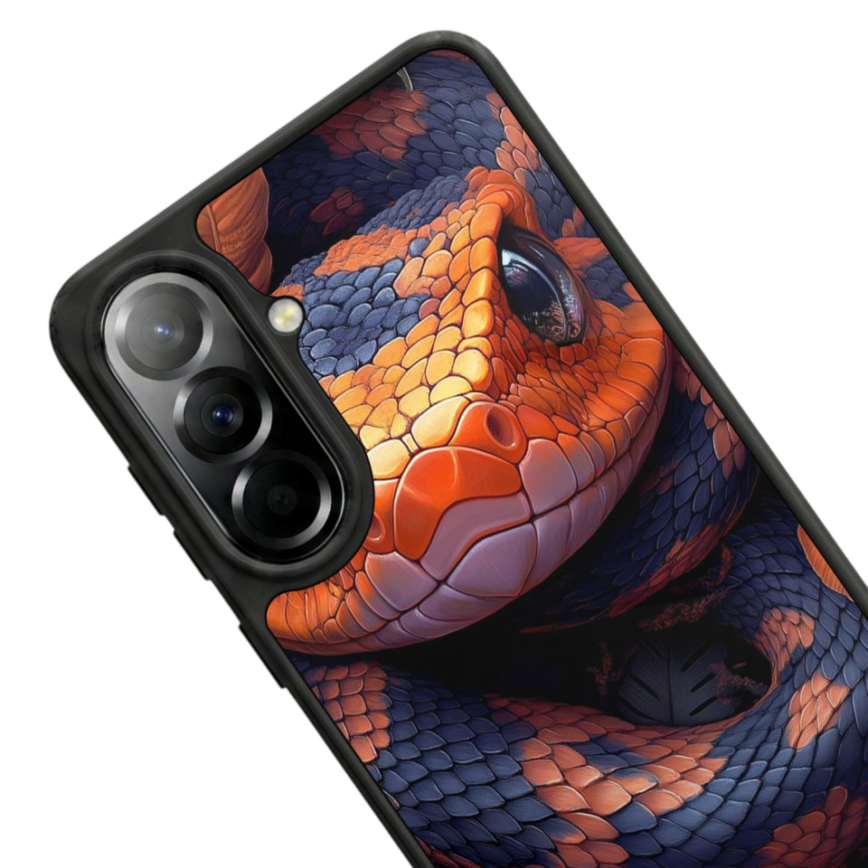 Samsung Galaxy A37 Uyumlu Yılan Tasarımlı Glossy Premium Kılıf