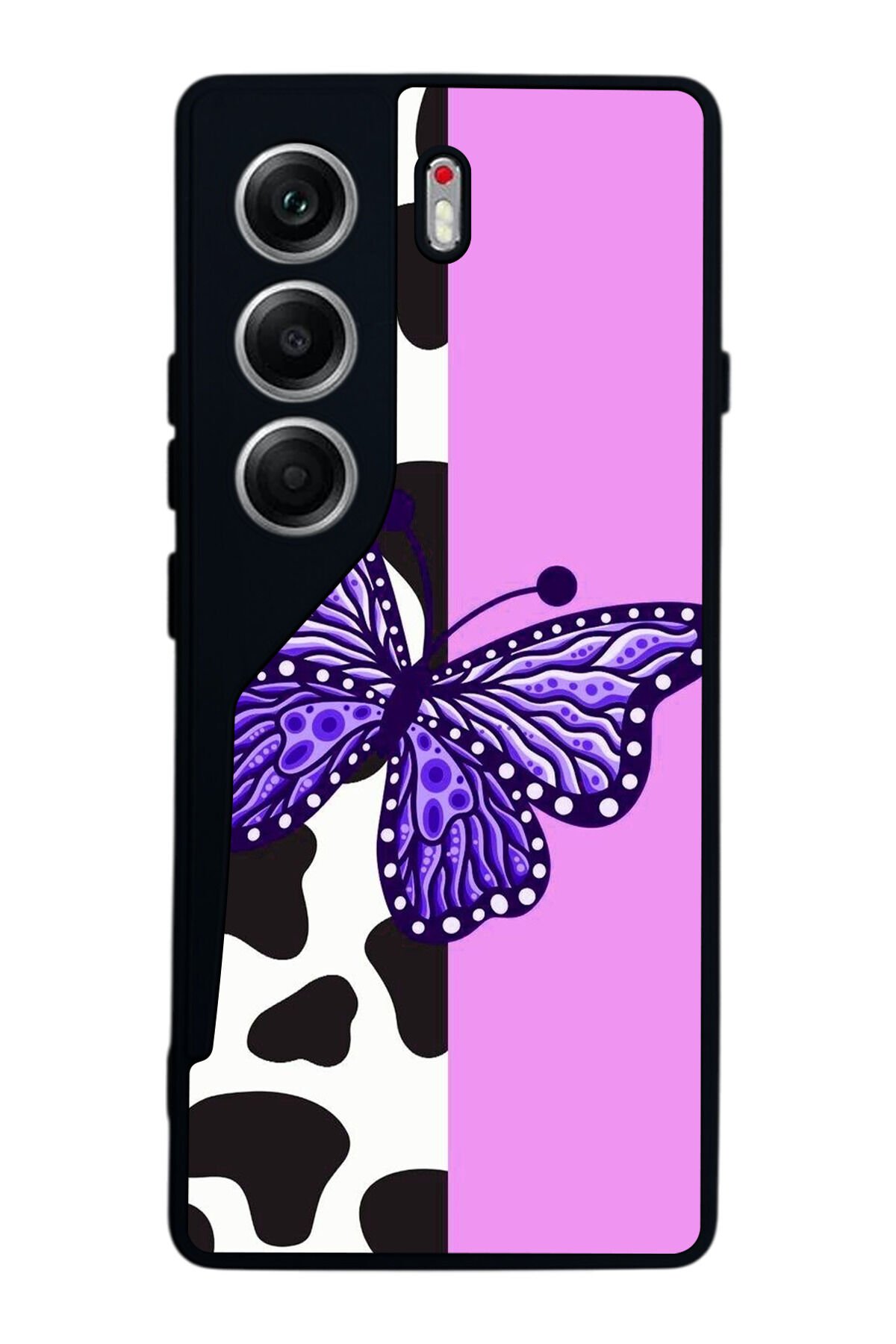 Tecno Camon 40 Uyumlu Kelebek Tasarımlı Glossy Premium Kılıf