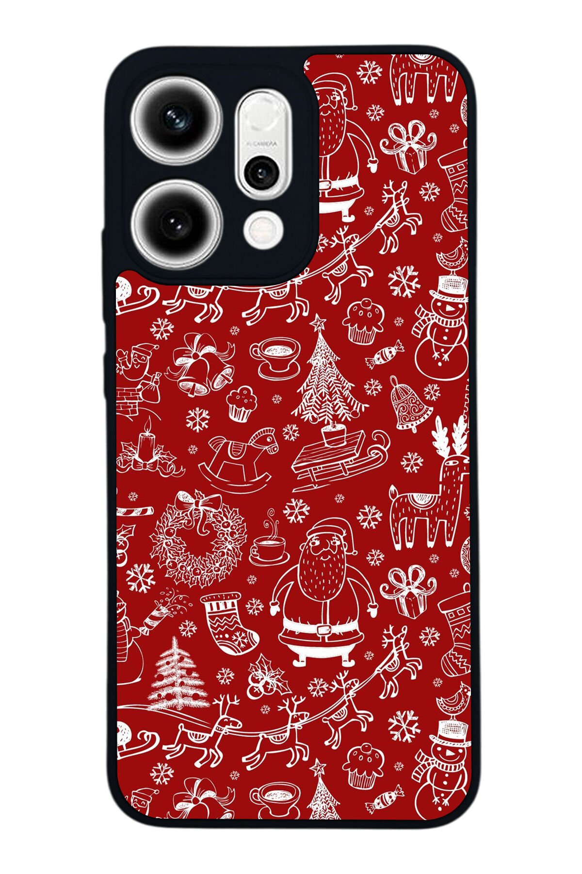 Oppo Reno 14 Uyumlu Yilbasi Christmas Tasarımlı Glossy Premium Kılıf