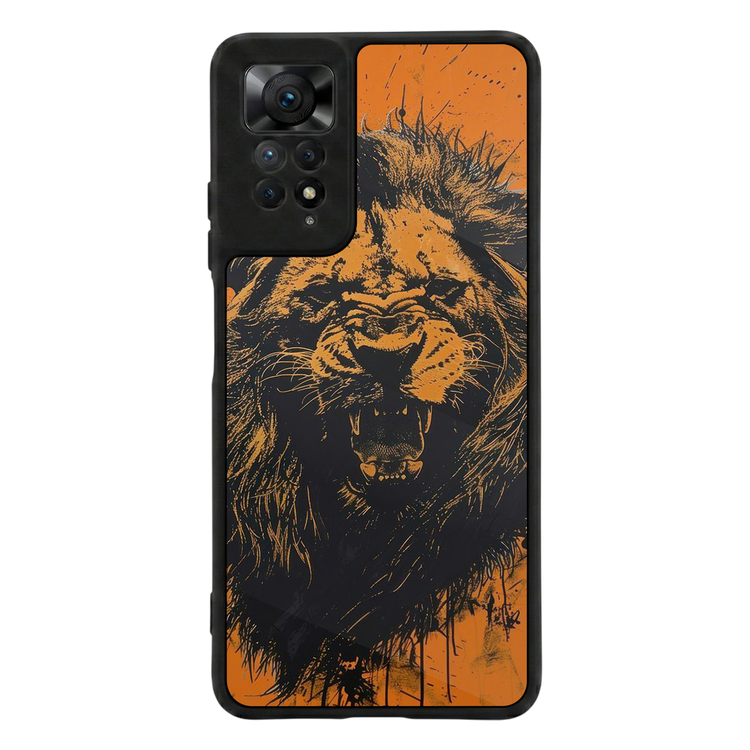 Xiaomi Redmi Note 12 Pro Uyumlu Aslan Tasarımlı Glossy Premium Kılıf